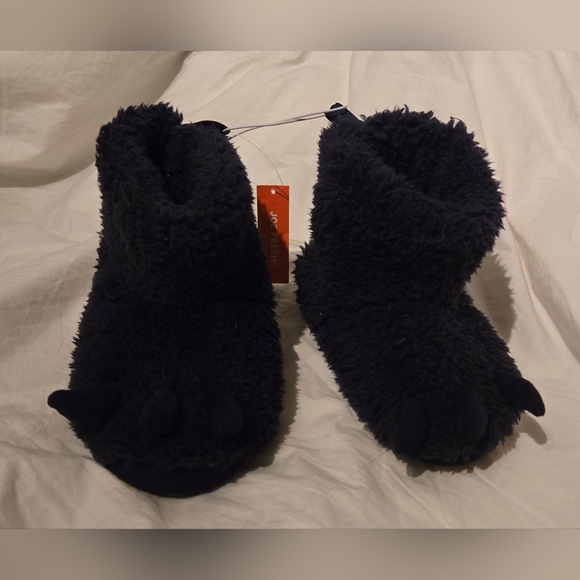 NWT: Joe Fresh Toddler Winter Slipper Booties; Size Large; Navy - Picture 1 of 7